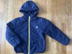 フード付きネイビー中綿入ジャンバー　150cm