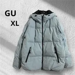 GU ジーユー　ヒートパデットブルゾン　メンズ　中　XLサイズ　ブルーグレー