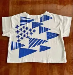 NATURAL LAUNDRY 幾何学模様 半袖Tシャツ サイズ2