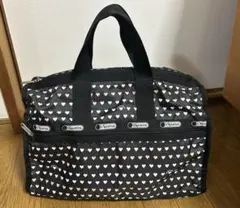 美品 レスポートサック ウィークエンダー ラージ ドット黒 ボストン 未使用級 レスポートサック ラージウィークエンダー ボストンバッグ