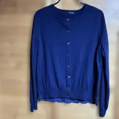 決算セール❗️美品 ネイビー 後ろレースカーディガン
