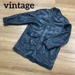 【匿名配送】vintage メンズレザーコート