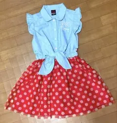 ベビードール⭐︎ディズニー⭐︎ミニーちゃん⭐︎シャツドッキングワンピース120cm