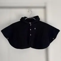 ラルフローレン　ケーブル編マントコート　・ネイビー　70 毛100% ウール