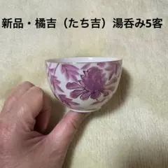 ⭐︎新品⭐︎未使用⭐︎橘吉⭐︎牡丹 花柄 湯飲み 5客セット