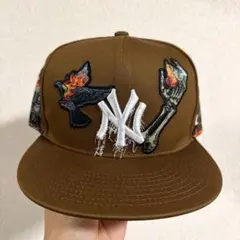 【激渋】NY ニューヨーク 自由の女神デザイン ベースボールブラウンキャップ