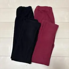 Bee des Bee キッズスパッツ 裏起毛　 黒赤2色　サイズ150㎝