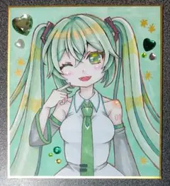 ボカロ　初音ミク　手描きイラスト　ファンアート　アナログイラスト