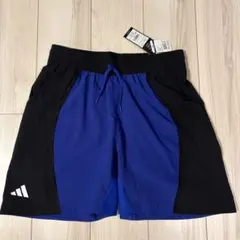 値下げ不可　adidas ショートパンツ 青/黒のサムネイル