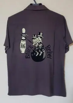 RUDE GALLERYBlack Rebelボーリングシャツ RUDE GALLERYBlack Rebelボーリングシャツ LOGO BOWLING SHIRTS