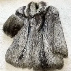 未使用級】SAGA FOX 肉厚ファーコート シルバーフォックス