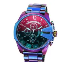 【レア】ディーゼル DZ-4542 玉虫色 動作良好 腕時計 y2k レア】ディーゼル DZ-4542 玉虫色 動作良好 腕時計 y2k DIESEL