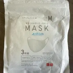 UNIQLO AIRism マスク Mサイズ 3枚組 ホワイト　未開封のサムネイル