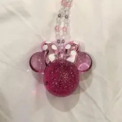 ディズニー　ミニー　光るおもちゃ　ネックレス　ペンダント　ピンク