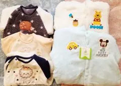 赤ちゃん 防寒おくるみ&長袖コンビドレス 50～60㎝ 5点