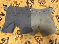 100cmキッズ半ズボン2点　記名あり・日常着用