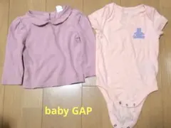 baby GAP　長袖トップスとかぶりロンパース　セット　女の子