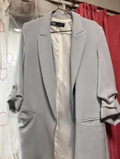 ZARA テーラードジャケット ライトグレー