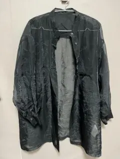 シースルーブラック長袖シャツ Fサイズ