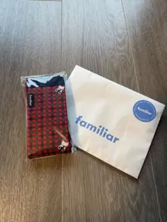 【新品未使用】《ファミリア》シュパットS 赤系ファミリアチェック