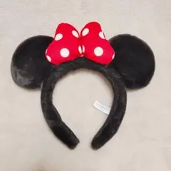 ​【1日使用・美品】ディズニー カチューシャ ミニーマウス ドット 定番 リボン