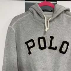 POLO RALPH LAUREN グレー フード付きトレーナー Mサイズ