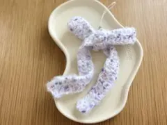 ♡ simple ribbon mix purple チャーム ストラップ ♡