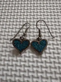 ターコイズ ハート型ピアス