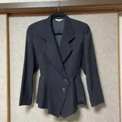 テーラードジャケット 黒 リボン付き