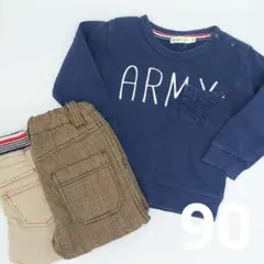 ３点セット♪ビームスミニ、アプレレクール、チェックパンツネイビートップスベージュ