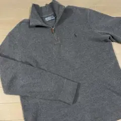 ポロラルフローレン　ハーフジップ　刺繍ロゴ　スウェット　トレーナー　b