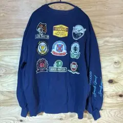 CIAOPANIC チャオパニック 総柄 刺繍クルーネックスウェット