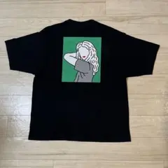 チャンピオン✖️AUTO MOAI コラボ バックプリントTシャツ　ブラック
