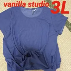 しまむらvanilla studio リボン半袖シャツ3L