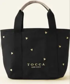 新品TOCCA フリル付き エコバッグ ネイビー サブバッグ トートバッグ 