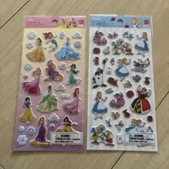 ダイソー　シール　ペタペタシール　ディズニープリンセス　不思議の国のアリス