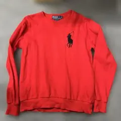 29 90S Polo Ralph Lauren 赤 トレーナー サイズM