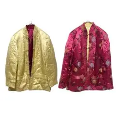 チャイナジャケット リバーシブル カンフージャケット 漢服 チャイナ 中国