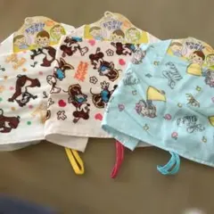 ミッキー ミニー チップとデール　シンデレラ　お食事エプロン 3枚セット
