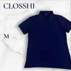 【春夏SALE】CLOSSHI しまむら 半袖ポロシャツ M ロイヤルブルー