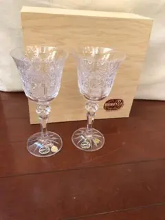BOHEMIA Crystal ワイングラス 2個セット　未使用品！