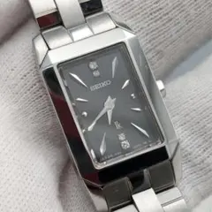 SEIKO ルキア 1F20-0BW0 レディース 腕時計 スクエア 黒文字盤