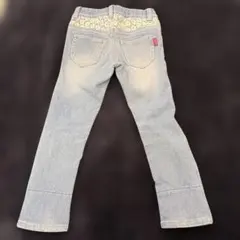 【hakka kids】110cm デニムパンツ ジーパン レース切替