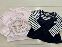 裏起毛トレーナー 100cm 2着セット　マイメロ