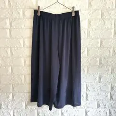 ユニクロ/エアリズムワイドパンツ/ストレッチ/M/ネイビー