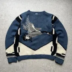 名作 80s Woolrich ウールリッチ デザインニット 鴨のサムネイル