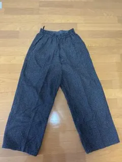 本日26日までの限定出品！Samansa Mos2 チェック柄 ワイドパンツ