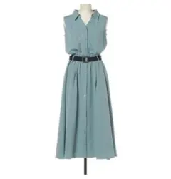 レディアゼル　ロングワンピース ウエストベルト付き