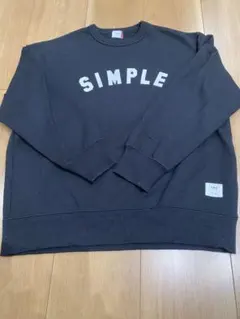 シンプルデザイン 黒トレーナー Lサイズ