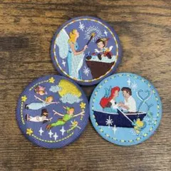 【3個セット】ディズニー 刺繍缶バッジ